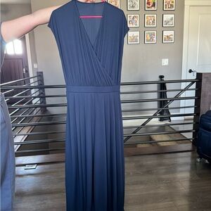 Elegant Navy Blue Women's Dress